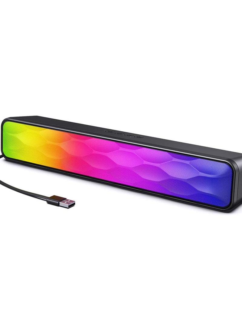 مكبرات صوت رفيعة مع وصلة قرص USB ومدخل USB بصري HDMI ومكبر صوت مزود بتقنية البلوتوث وضع موازن الصوت وسماعة ثلاثية قابلة للتعديل - Image 1